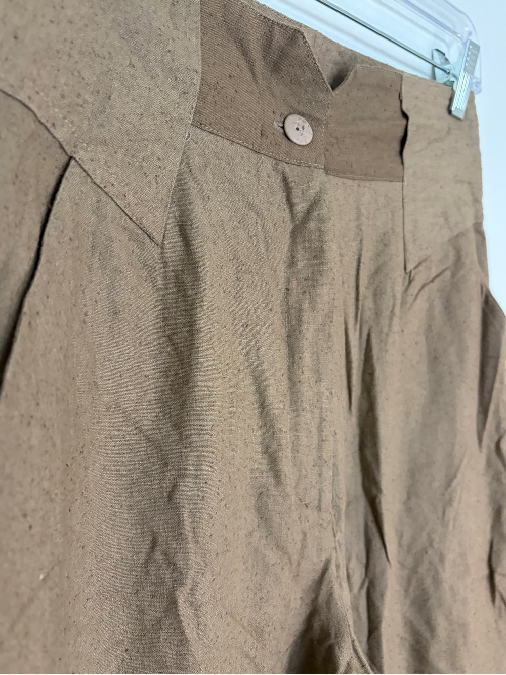 Vintage European 90’s Raw Silk, High-Waisted Wide-Leg Pants, size small - Picture 8 of 9